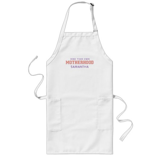 Tablier Long Pensez À Votre Propre Maternité (Devant)