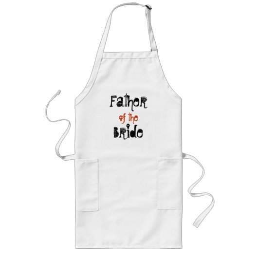 Tablier Long Père, de, jeune mariée (Devant)