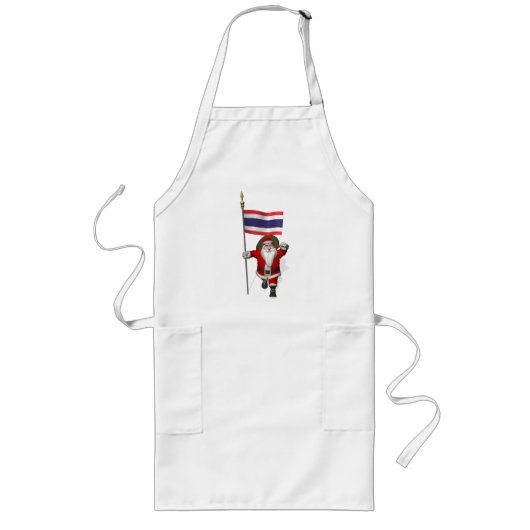 Tablier Long Père Noël Sucré Avec Drapeau De Thaïlande (Devant)