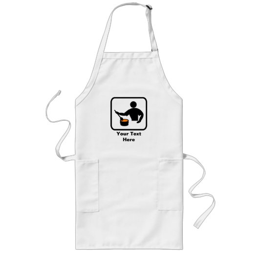 Tablier Long Personnalisable pour un homme qui cuisine (Devant)