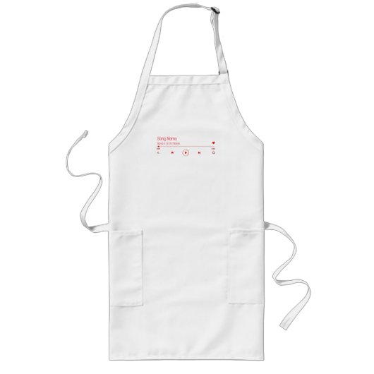Tablier Long Personnalisable votre musique préférée (Devant)