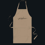 Tablier Long Personnalisé Modern Script Nom Cadeau<br><div class="desc">Accueillir un atelier botanique, succulent ? Et un cours de cuisine ? Donnez des tabliers personnalisés pour vos invités avec un élégant type de script de police qui va sûrement les ravir. Parlez de ce cadeau sophistiqué. Conseil : pour garder les longues échasses à l'extrémité garder les petits carrés à...</div>