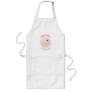 Tablier Long Personnalisé Nom Baker Bakery Chef Cook
