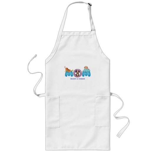 Tablier Long Personnaliser Doggie Mom (Devant)