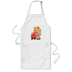 Tablier Long Petite fille rétro vintage poupée enfant