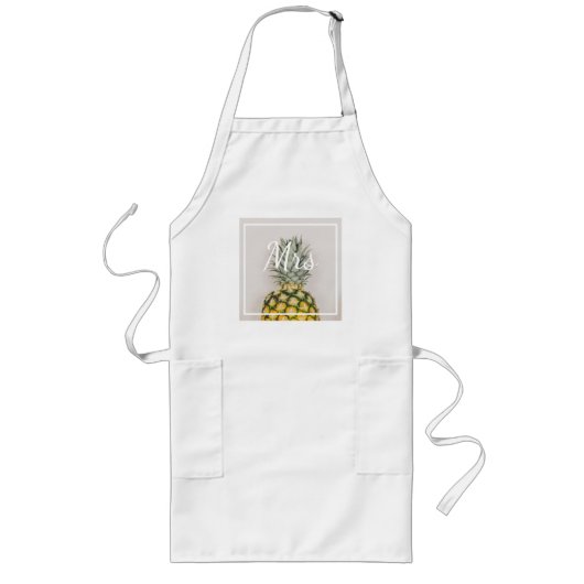 Tablier Long Pineapple Tropical Mme Bride (Devant)