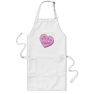 Tablier Long Pink Heart Amore XOXO Valentine’s Day Apron