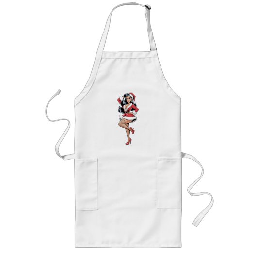 Tablier Long Pinup Santa Babe (Devant)