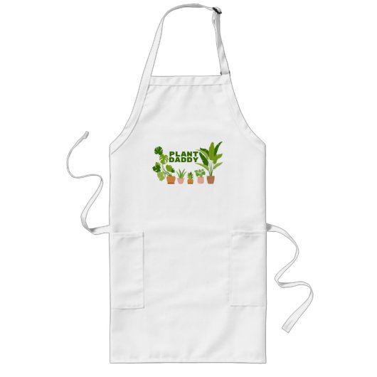 Tablier Long Plante Daddy Long Apron | Cadeaux pour amoureux Pl (Devant)