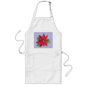 Tablier Long Poinsettia Apron - Lavande