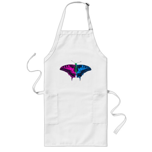 Tablier Long Polysexual Pride Flag Swallowtail Butterfly (Devant)