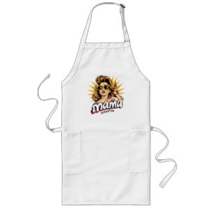 Tablier Long Pop Mama Retro Personnalisé Art 1