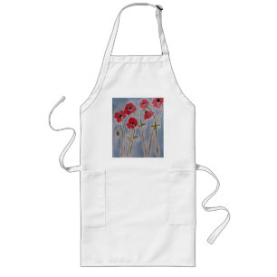 Tablier Long Poppies rouges sauvages