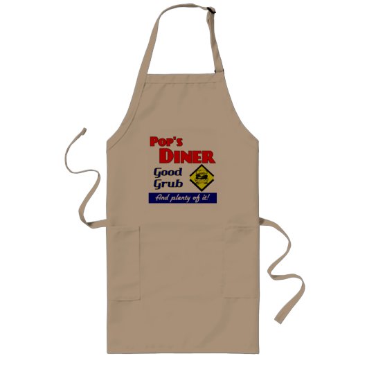 Tablier Long Pops Diner Cuisine Rétro Dire Apron (Devant)