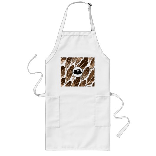 Tablier Long Porte longue personnalisée - Monogramme de Boho Br (Devant)