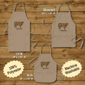 Tablier Long Porte profil de vache