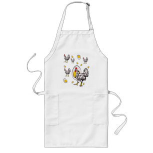 Tablier Long Poulets rétro