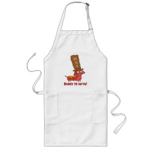 Tablier Long Pun de hot dog teckel