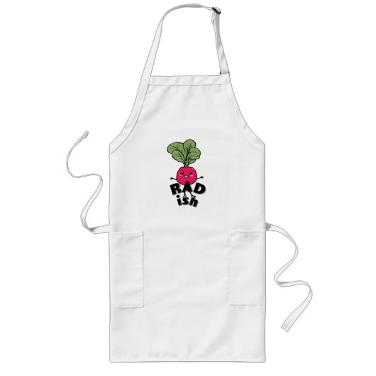 Tablier Long RAD-ISH Radish Garden Drôle Design, Cuisine Apron (Devant)