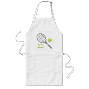 Tablier Long Raquette de tennis et coutume de balle