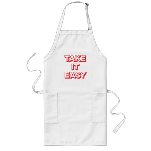 Tablier Long Red Take it Easy Vintage Look (Devant)