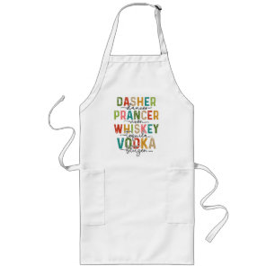 Tablier Long Reindeer Noms de Fêtes Femmes