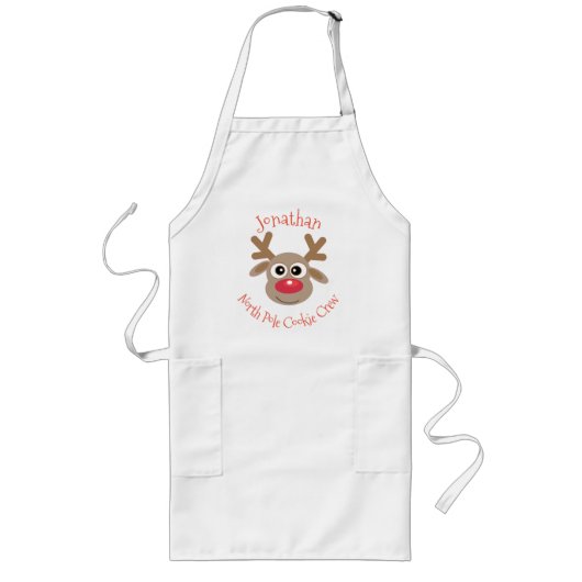Tablier Long Reindeer Pôle Nord Cookie Crew Fun Christmas (Devant)