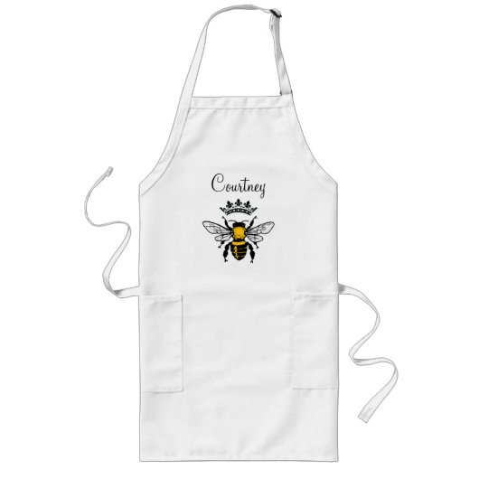 Tablier Long Reine Abeille Monogrammée (Devant)