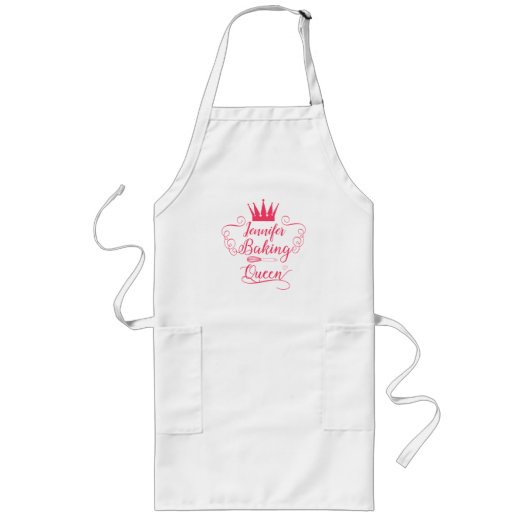 Tablier Long Reine de cuisson personnalisée (Devant)