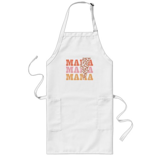 Tablier Long Répétition Rustique "Mama" (Devant)
