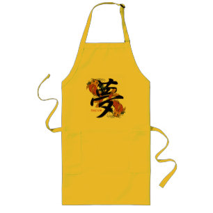 Tablier Long Rêve de poissons de Koi de kanji