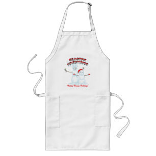 Tablier Long Rick et Morty Bonnes Fêtes de snowmen