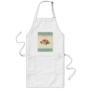 Tablier Long Rose victorien et damassé