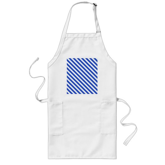 Tablier Long Royal Blue Combination Stripes par Shirley Taylor (Devant)