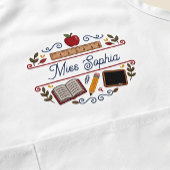 Tablier Long Rustic Teacher Appreciation Custom Name Apron with
