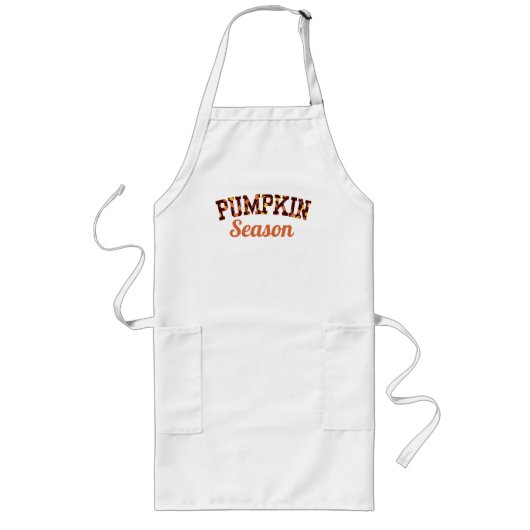 Tablier Long Saison des citrouilles automne Halloween (Devant)