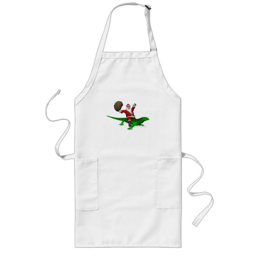 Tablier Long Santa Claus Riding Green Lizard (Devant)