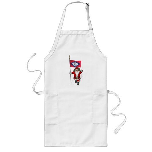 Tablier Long Santa Claus With Ensign Of Arkansas (Devant)