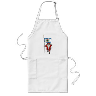 Tablier Long Santa Claus With Ensign Of West Virginia
