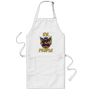 Tablier Long Sassy Royal Chat - "Ew. Personnes" Drôle Amoureux