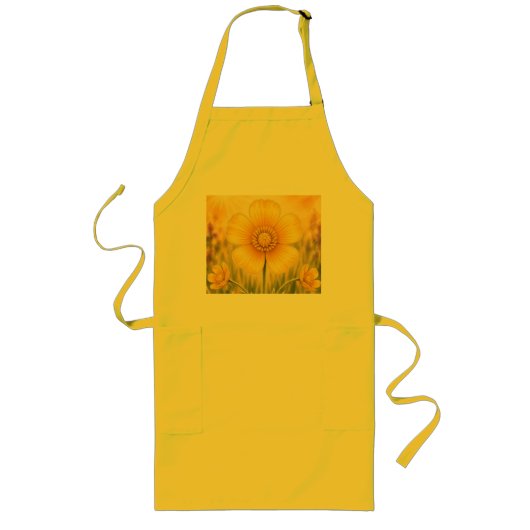 Tablier Long Série Radiant Petal – Bouton d'or (Devant)