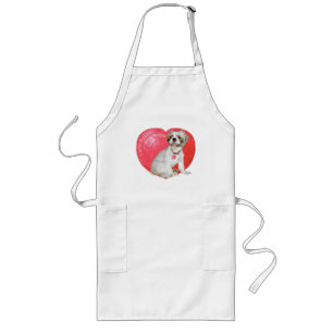 Tablier Long Shih Tzu / Lhasa Apso Valentine's Day