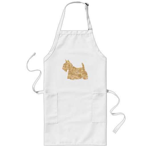Tablier Long Silhouette de Scottish Terrier roux (Devant)