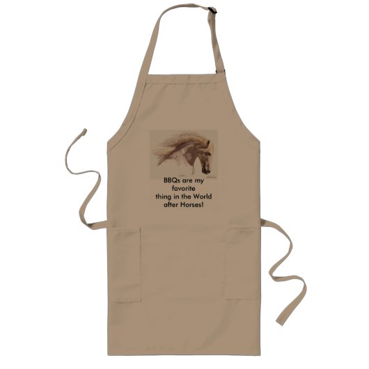 Tablier Long SILVERWIND" Amateurs de chevaux BBQ Apron (Devant)