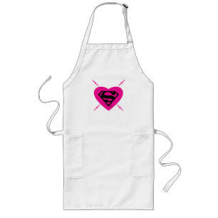Tablier Long Supergirl Hearts Motif diagonal