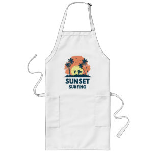 Tablier Long Surf - Surf au coucher du soleil