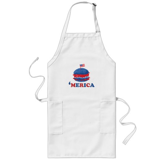 Tablier Long T-shirt 4 juillet Amérique (Devant)