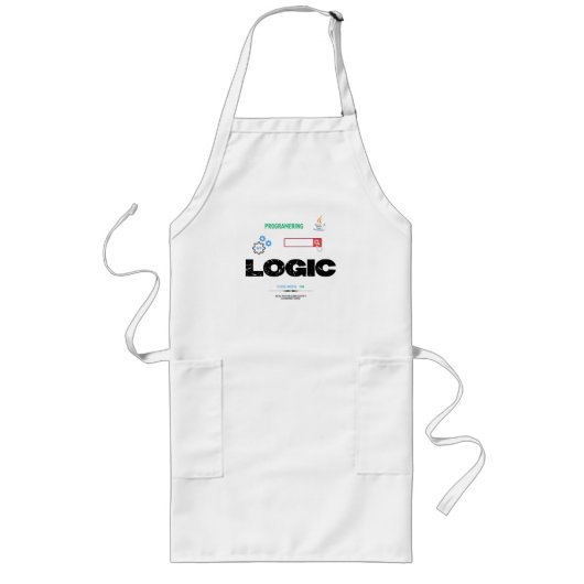 Tablier Long T-Shirt de programmation Mode Code Logique Drôle A (Devant)