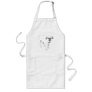 Tablier Long Tabard de chien aux contours nets rend la cuisine
