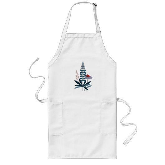 Tablier Long Tabard Lupin et coccinelle (Devant)